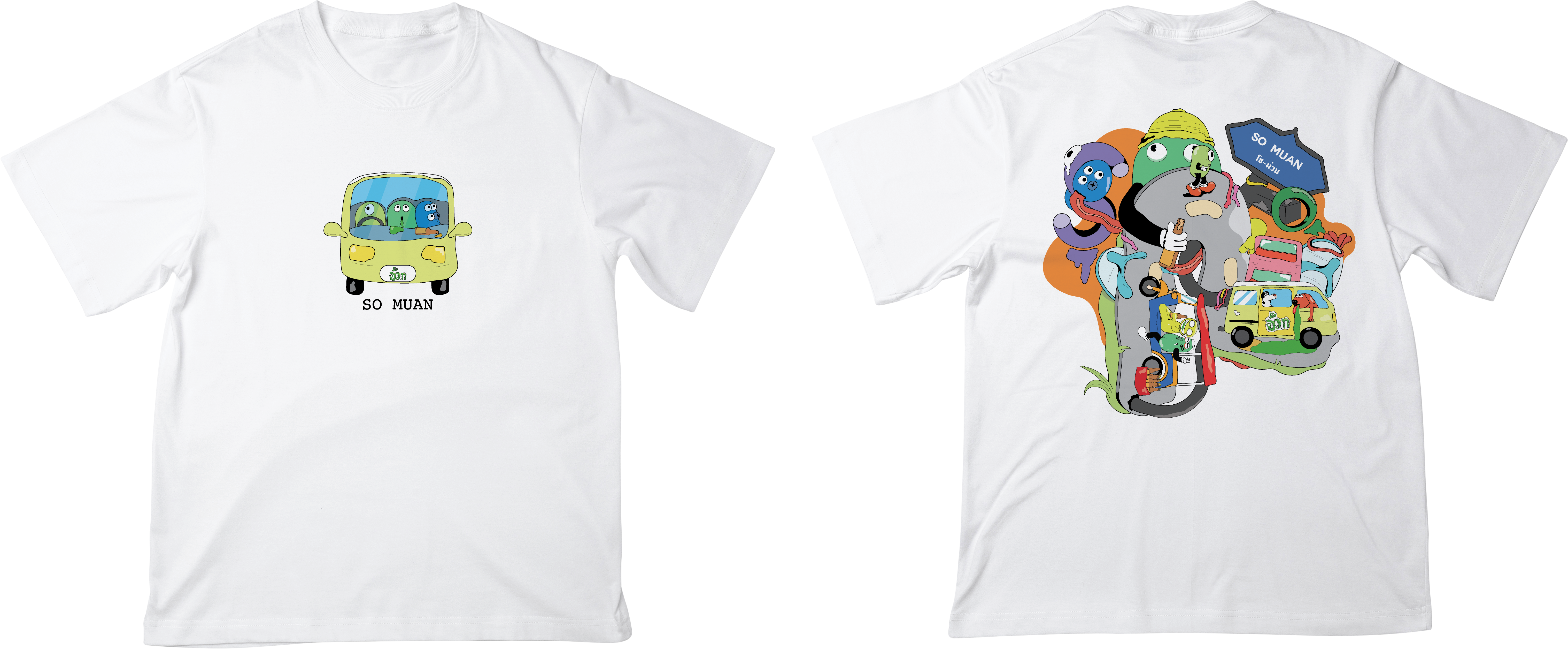 Bangkok Ride T-shirt front and back