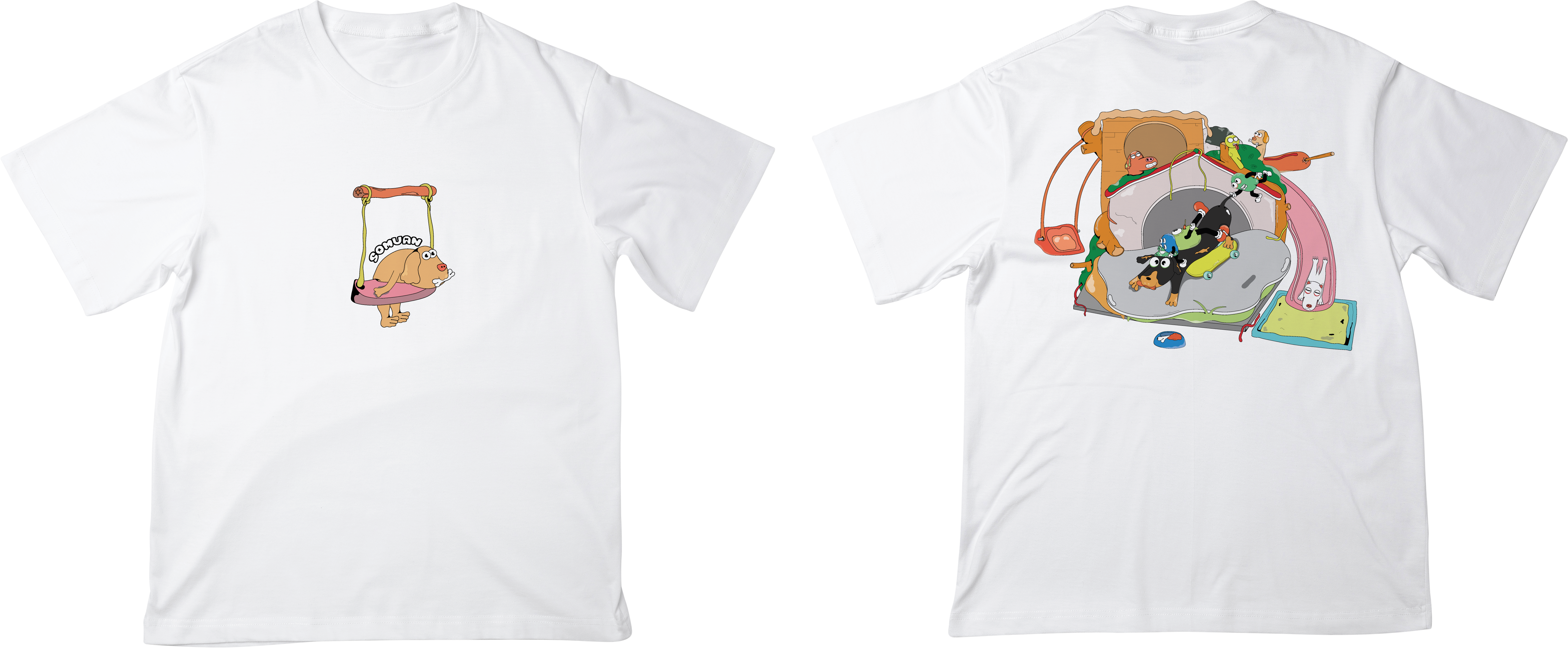 Muan Playground T-shirt front and back